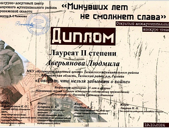 Поэтический клуб „Полёт души“(руководитесь Светлана Насонова), принял участие в открытом межмуниципальном конкурсе чтецов «Минувших лет не смолкнет слава»